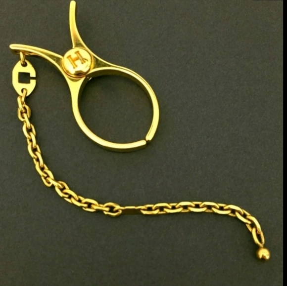 HERMES GOLDTONE GLOVES HOLDER/P1189 - Picture 11 of 11